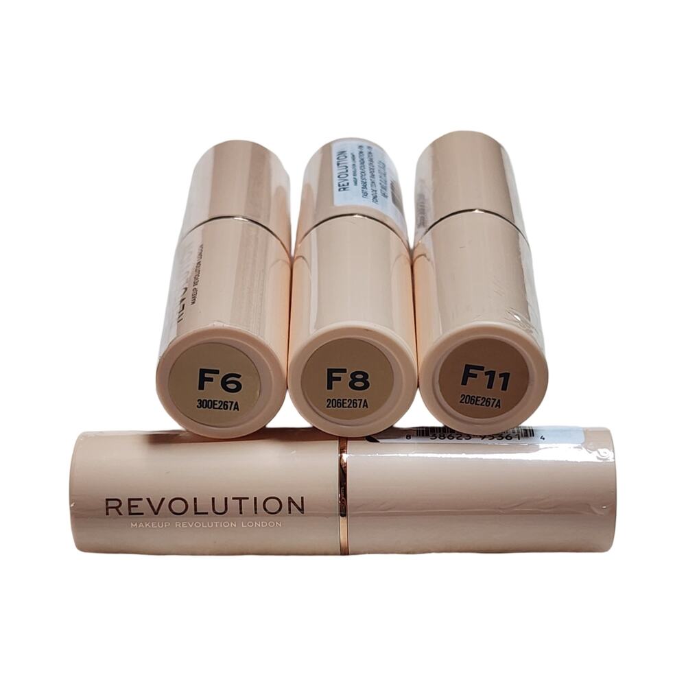 Makeup Revolution Fast Base Stick Foundation Contour 3-Pack Lot F6 F8 F11